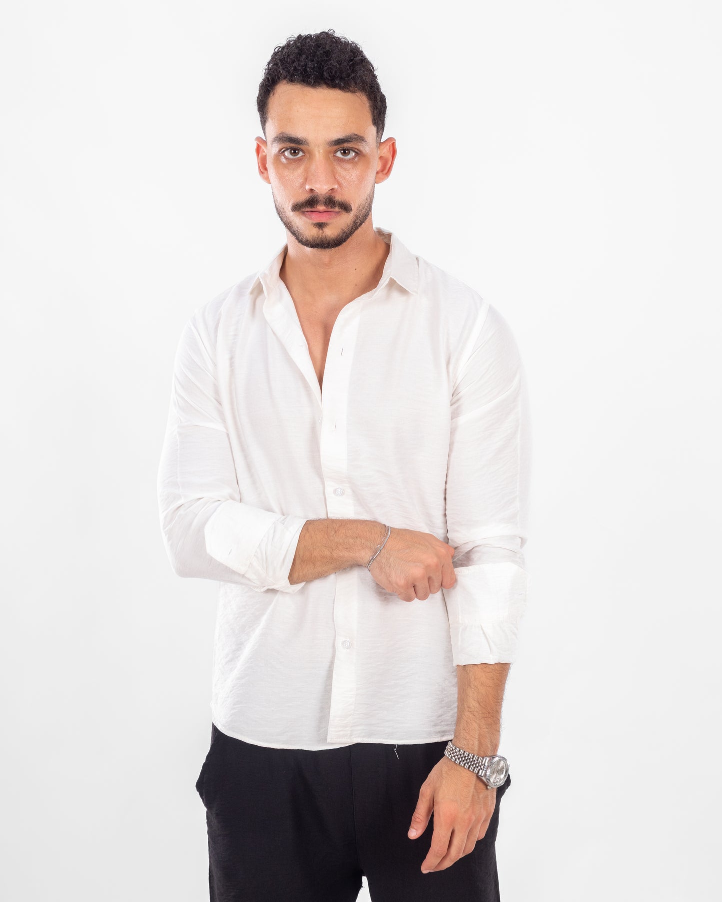 Men's white Linen Shirt
