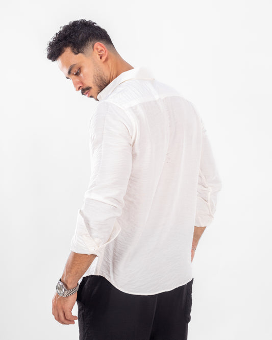 Men's white Linen Shirt