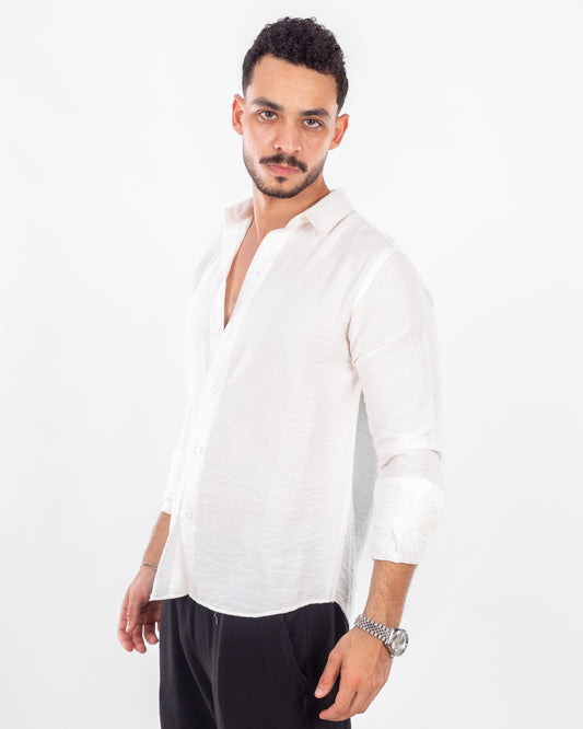 Men's white Linen Shirt